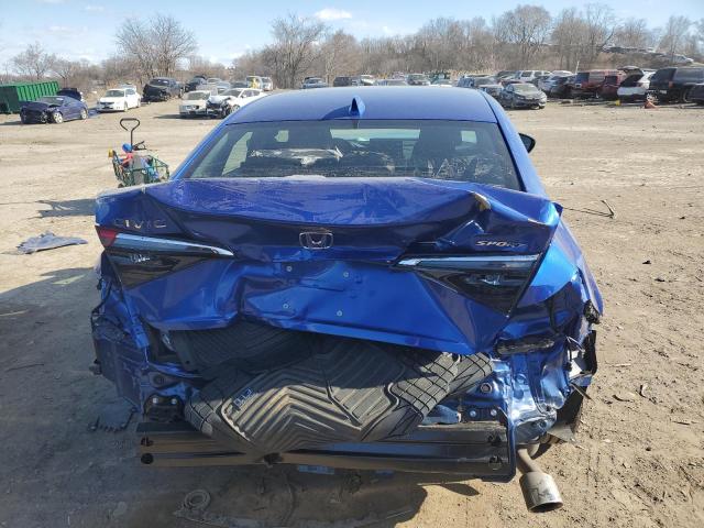 2HGFE2F57NH605096 - 2022 HONDA CIVIC SPORT BLUE photo 6