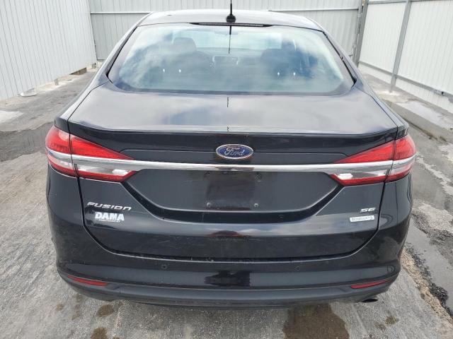 3FA6P0HD1JR199600 - 2018 FORD FUSION SE BLACK photo 6