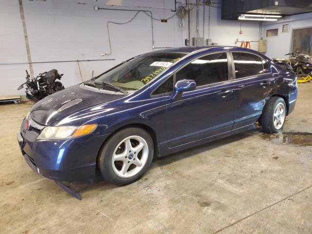 1HGFA16556L056766 - 2006 HONDA CIVIC LX BLUE photo 1