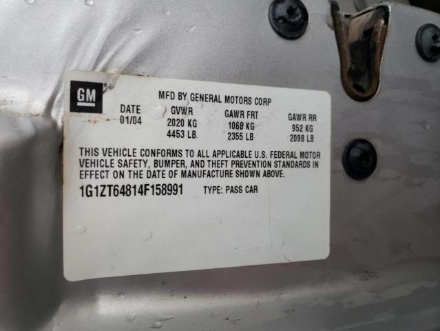 1G1ZT64814F158991 - 2004 CHEVROLET MALIBU MAXX LS SILVER photo 12