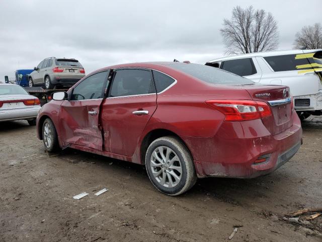 3N1AB7AP5KY247089 - 2019 NISSAN SENTRA S RED photo 2