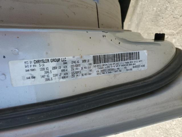 2A4RR5D12AR350910 - 2010 CHRYSLER TOWN & COU TOURING 银色 照片 10