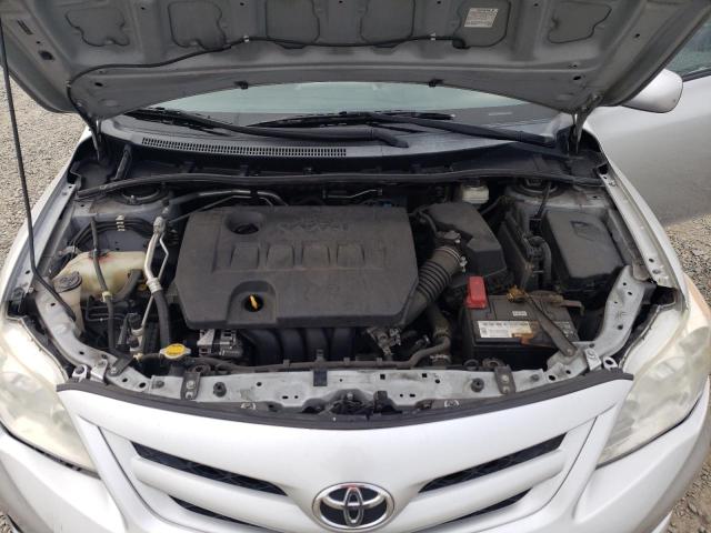 2T1BU4EE9BC647367 - 2011 TOYOTA COROLLA BASE SILVER photo 11