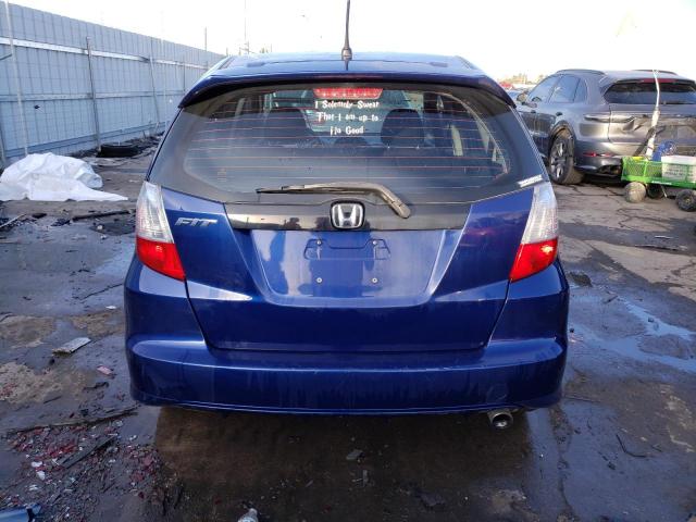 JHMGE8G52BC021934 - 2011 HONDA FIT SPORT BLUE photo 6