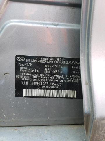 5NPE24AF3HH526261 - 2017 HYUNDAI SONATA SE GRAY photo 12