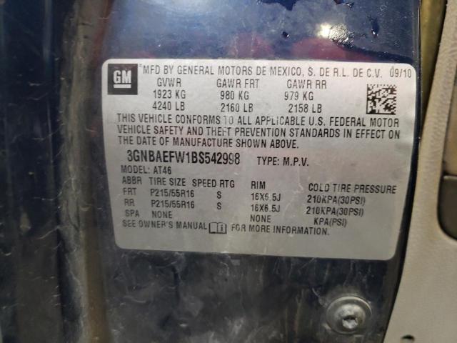 3GNBAEFW1BS542998 - 2011 CHEVROLET HHR LS 蓝色 照片 13