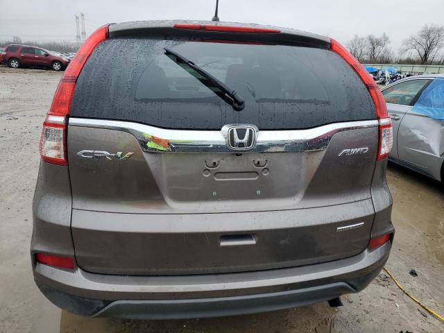 5J6RM4H41GL073987 - 2016 HONDA CR-V SE GRAY photo 6