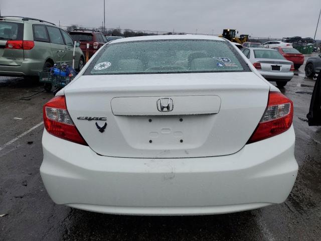 19XFB2F53CE103427 - 2012 HONDA CIVIC LX WHITE photo 6