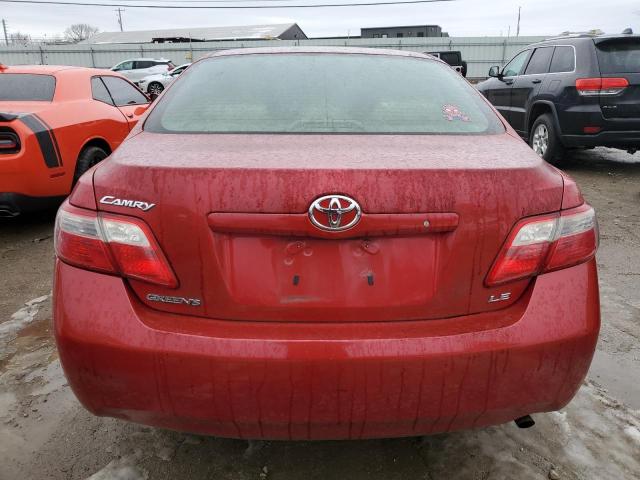 4T1BE46K87U022286 - 2007 TOYOTA CAMRY CE RED photo 6