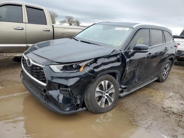 5TDGZRAH5NS540350 - 2022 TOYOTA HIGHLANDER XLE BLACK photo 1