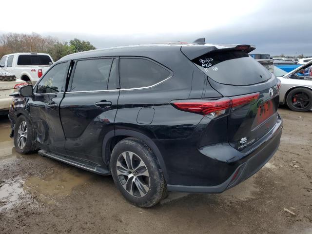 5TDGZRAH5NS540350 - 2022 TOYOTA HIGHLANDER XLE BLACK photo 2