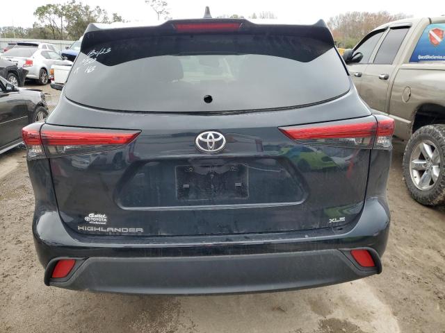5TDGZRAH5NS540350 - 2022 TOYOTA HIGHLANDER XLE BLACK photo 6
