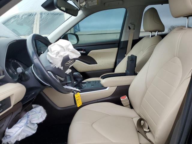 5TDGZRAH5NS540350 - 2022 TOYOTA HIGHLANDER XLE BLACK photo 7