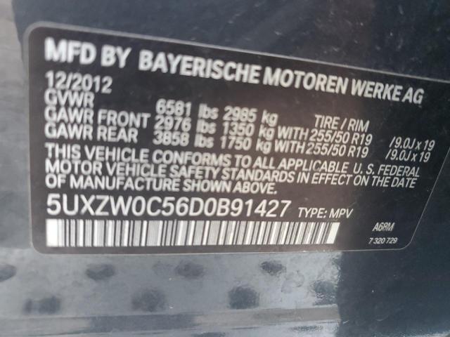 5UXZW0C56D0B91427 - 2013 BMW X5 XDRIVE35D GRAY photo 13