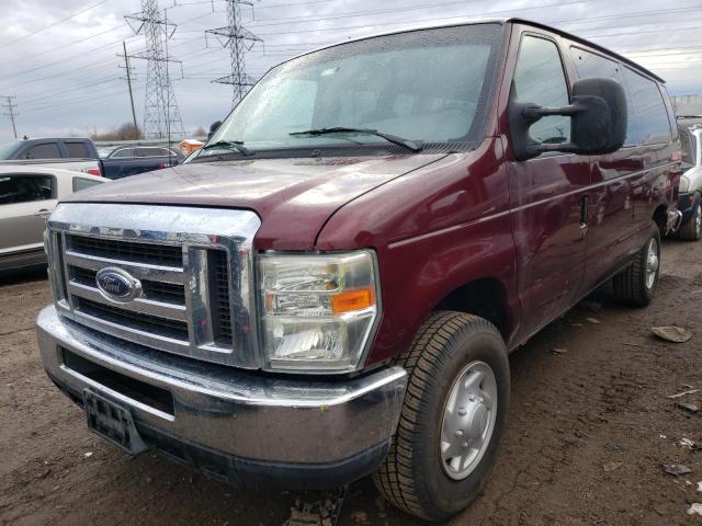 1FBSS31L98DB36830 - 2008 FORD ECONOLINE E350 SUPER DUTY WAGON BURGUNDY photo 1