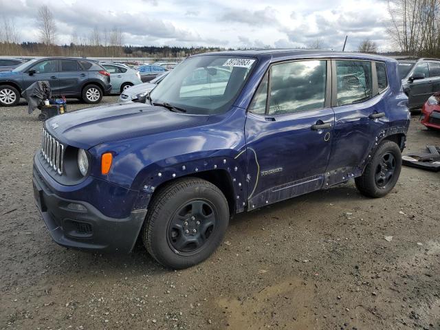 ZACCJAAB1HPF41578 - 2017 JEEP RENEGADE SPORT BLUE photo 1