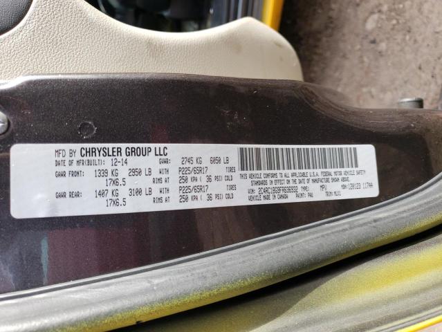 2C4RC1BG9FR636932 - 2015 CHRYSLER TOWN & COU TOURING 黄色 照片 13