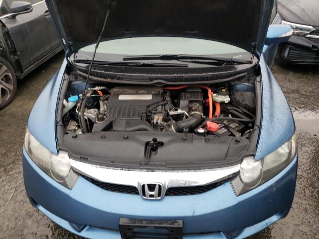 JHMFA36279S011899 - 2009 HONDA CIVIC HYBRID BLUE photo 11