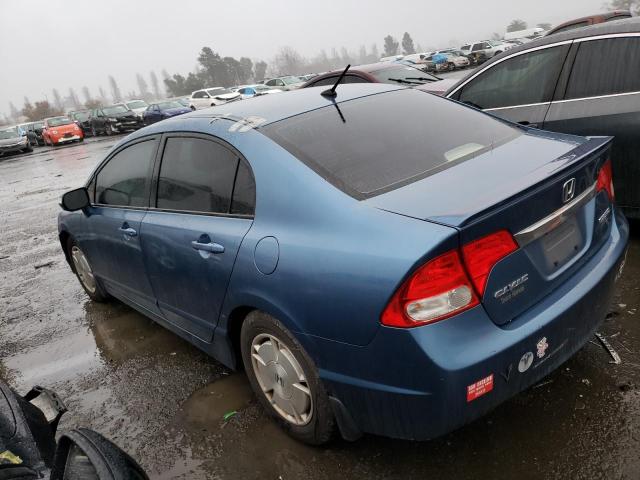 JHMFA36279S011899 - 2009 HONDA CIVIC HYBRID BLUE photo 2