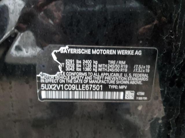 5UX2V1C09LLE67501 - 2020 BMW X4 XDRIVE30I BLACK photo 13