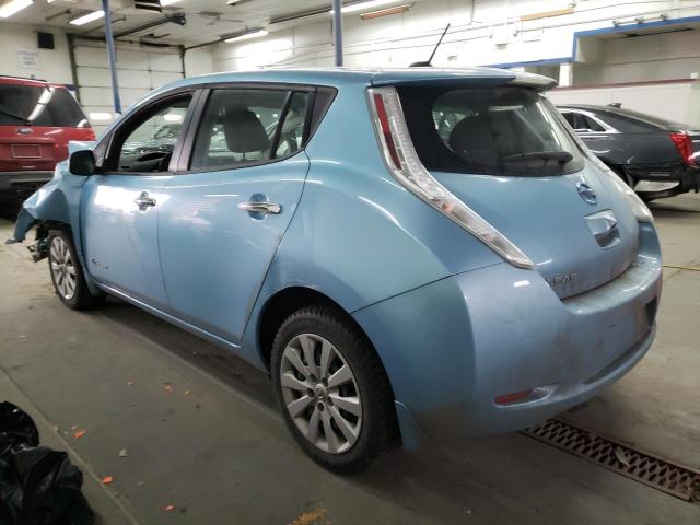 1N4AZ0CP4FC326822 - 2015 NISSAN LEAF S BLUE photo 2