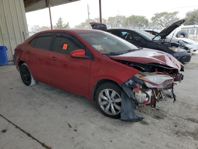 5YFBURHE6KP935405 - 2019 TOYOTA COROLLA L RED photo 4