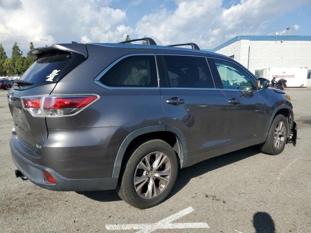 5TDKKRFH0FS084248 - 2015 TOYOTA HIGHLANDER XLE GRAY photo 3