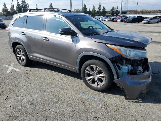 5TDKKRFH0FS084248 - 2015 TOYOTA HIGHLANDER XLE GRAY photo 4
