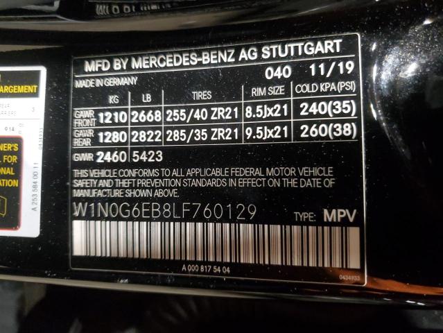 W1N0G6EB8LF760129 - 2020 MERCEDES-BENZ GLC 43 4MATIC AMG BLACK photo 12