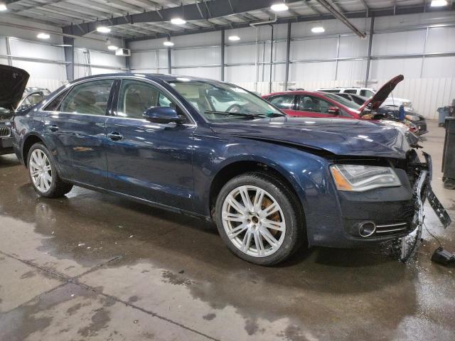 WAURGAFD7DN028533 - 2013 AUDI A8 L QUATTRO BLUE photo 4