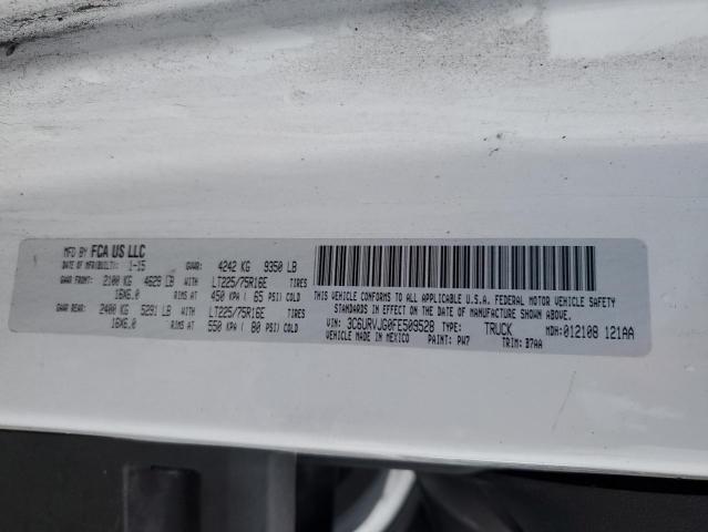 3C6URVJG0FE509528 - 2015 RAM PROMASTER 3500 HIGH თეთრი ფოტო 12