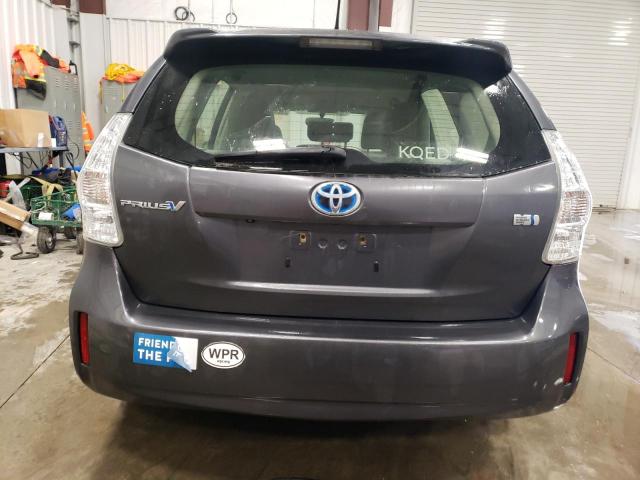 JTDZN3EU1E3332704 - 2014 TOYOTA PRIUS V CHARCOAL photo 6