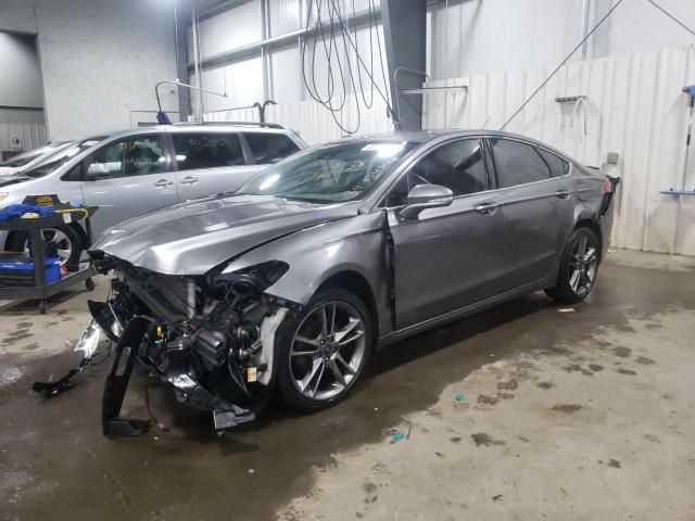 3FA6P0D96ER348400 - 2014 FORD FUSION TITANIUM GRAY photo 1