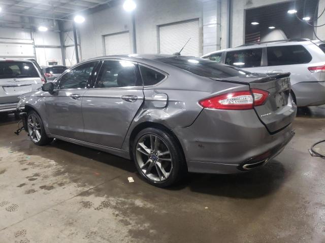 3FA6P0D96ER348400 - 2014 FORD FUSION TITANIUM GRAY photo 2