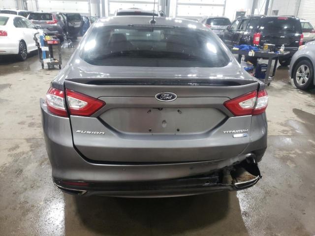 3FA6P0D96ER348400 - 2014 FORD FUSION TITANIUM GRAY photo 6