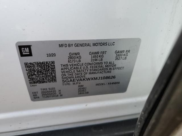 5GAEVAKWXMJ108626 - 2021 BUICK ENCLAVE ESSENCE 白色 照片 13