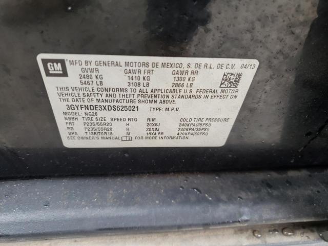 3GYFNDE3XDS625021 - 2013 CADILLAC SRX PERFORMANCE COLLECTION Қара фото 12