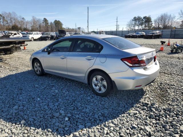 19XFB2F54FE104624 - 2015 HONDA CIVIC LX SILVER photo 2