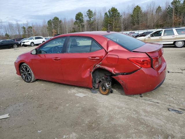 2T1BURHE9HC875208 - 2017 TOYOTA COROLLA L RED photo 2