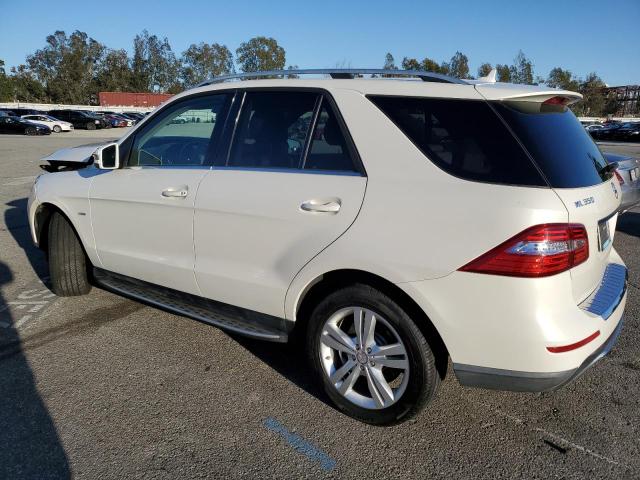 4JGDA5HB4CA012468 - 2012 MERCEDES-BENZ ML 350 4MATIC WHITE photo 2