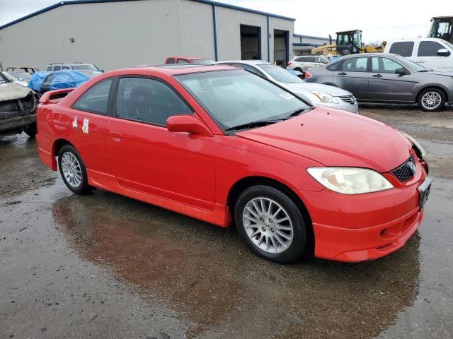 1HGEM22945L019417 - 2005 HONDA CIVIC EX RED photo 4