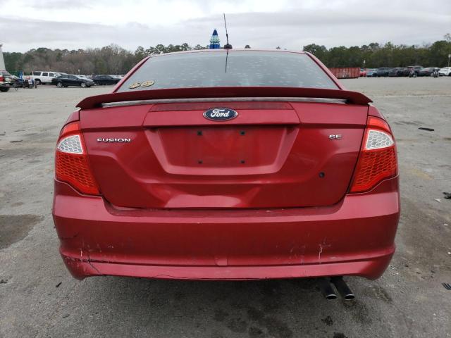 3FAHP0HA5CR179786 - 2012 FORD FUSION SE RED photo 6