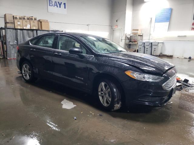 3FA6P0UU5JR153497 - 2018 FORD FUSION S HYBRID BLACK photo 4