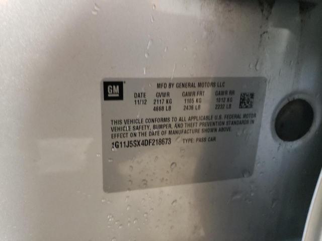 1G11J5SX4DF218673 - 2013 CHEVROLET MALIBU LTZ ვერცხლისფერი ფოტო 13