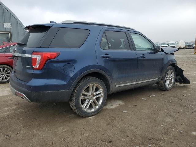 1FM5K8D87GGC04435 - 2016 FORD EXPLORER XLT BLUE photo 3