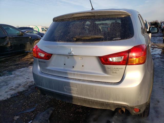 JA4AR3AW8GZ047341 - 2016 MITSUBISHI OUTLANDER ES SILVER photo 6