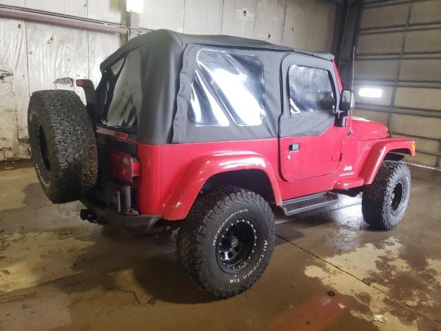 1J4FA39S05P344336 - 2005 JEEP WRANGLER X RED photo 3