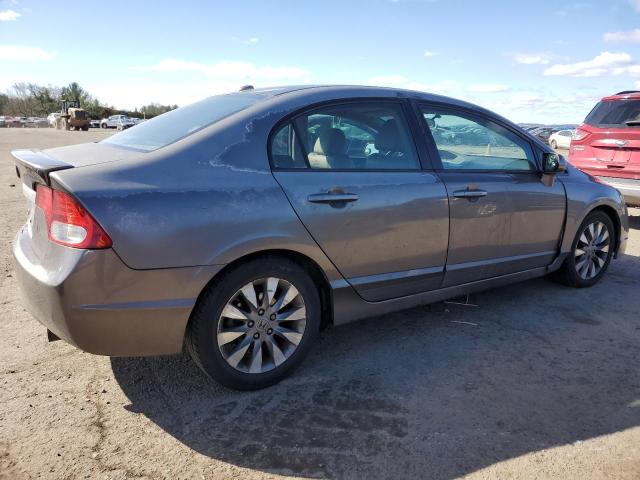 2HGFA1F91AH526526 - 2010 HONDA CIVIC EXL ნაცრისფერი ფოტო 3