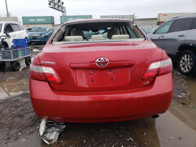 4T1BK46K17U042971 - 2007 TOYOTA CAMRY LE RED photo 6