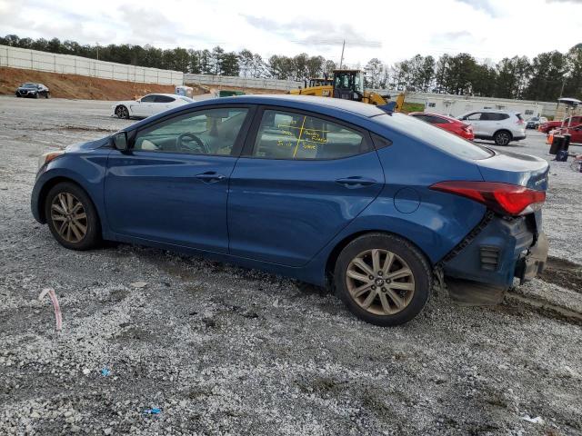 KMHDH4AE0EU048413 - 2014 HYUNDAI ELANTRA SE BLUE photo 2